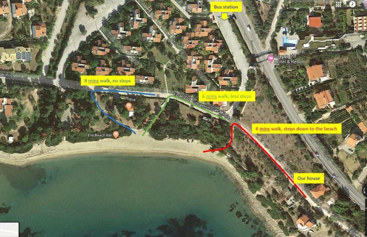 Gerakina Beach Cottage 普萨克迪亚 外观 照片